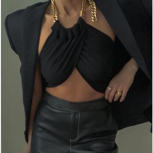 New Neck Sling Wrapped Chest Vest Women Summer Sexy Tanks