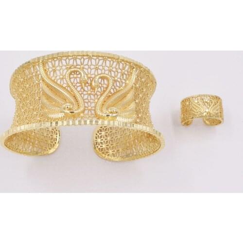 New High Quality Dubai gold big Jewelry Set Gold color Nigerian Wedding African Jewelry Sets Parure Bijoux Femme