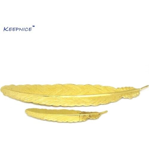 Supply 113MM large feather flower bookmark DIY Jewelry Accessories brass material