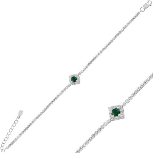 Silver 925 Sterling Zircon Cubic Zirconia Bracelet