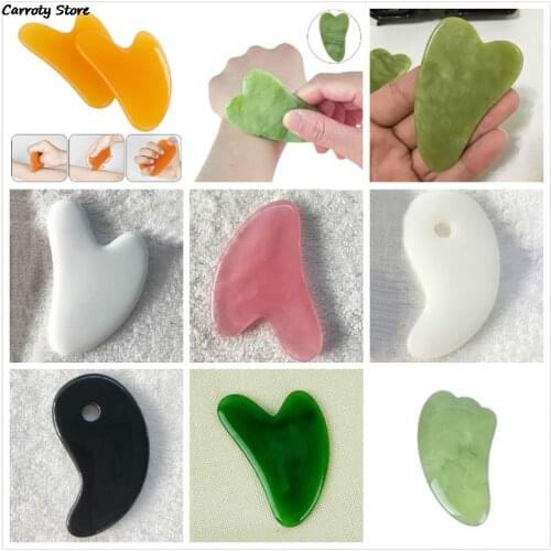 1Pcs Beeswax Guasha Scraping Massage Scraper Face Massager Acupuncture Gua Sha Board Acupoint Face Eye Care SPA Massage Tool