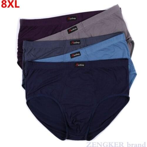 5pcs Oversize mens briefs extra large mens briefs high waist big mans extra wide modal oversized man 8xl 7XL 6XL Underwears