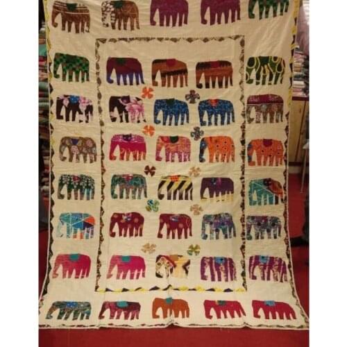 Vintage Embroidered Patchwork Wall Hanging Large Tapestry Handmade Bohemian Art Decor Embroidery Curtain