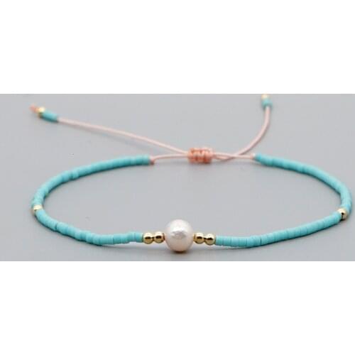 2021 Summer Beads Bracelet Femme Hand-woven Pearl Best Friend Bracelet Charm Pulseras Boho Jewelry vintage Armband Wholesale