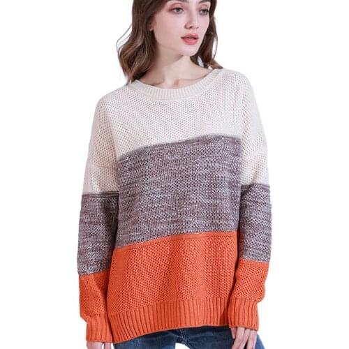 2021 Women Sweaters Casual Knitted Sweater Matching Pullover Sweater Women Long Sleeve Pullovers Spring Autumn Loose Pull Femme