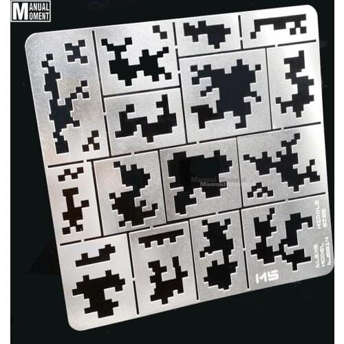 1/35 Military Model Digital Camouflage Medium Size Chariot Armor Design Leakage Spray Board Plates Hobby Models Tools Unisex