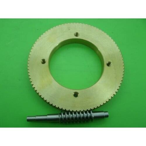 1 set/1M 90T reduction ratio:1:90 copper worm gear Gear diameter:93mm 1:90 ratio steel worm gear reduction gear