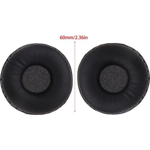 OOTDTY 1 Pair Replacement Faux Leather Sponge Ear Pads Cushions For Headphone Headset