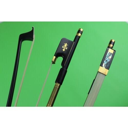 1 pc new professional black 4/4 Carbon fiber cello bow ebony frog very nice