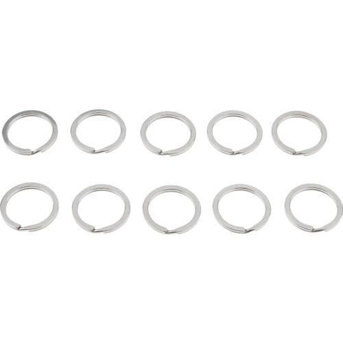 10Pcs Stainless Steel O Key Ring Key Chain Buckle Holder running gym sports - multi size