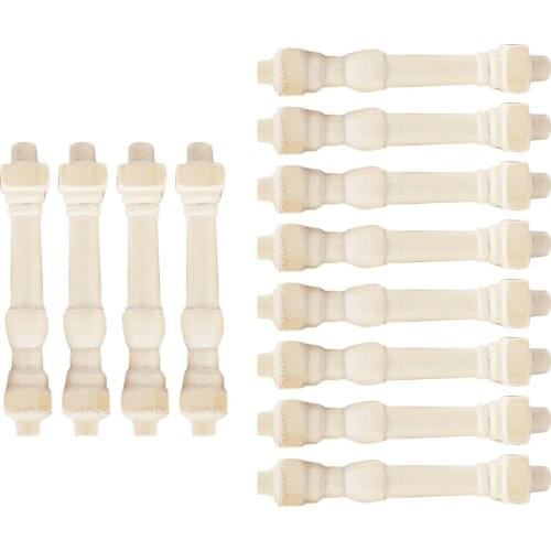 12 Pack Dollhouse Miniature Builders Timber 1:12 Wooden Spindles Balusters 5cm Height