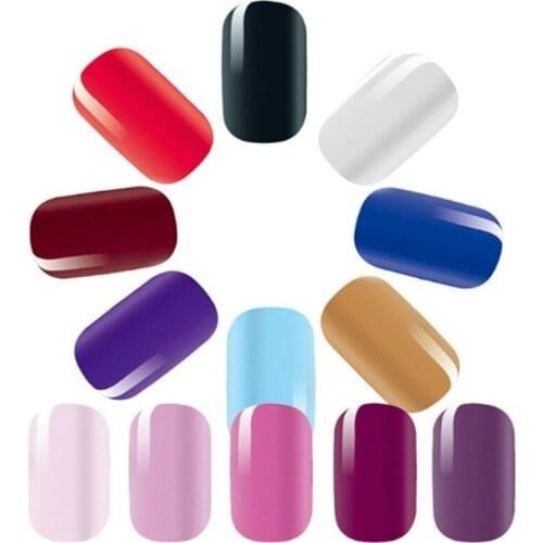 14Tips Pure Color 3D Nail Polish Stickers Full Non-toxic Nail Art Wraps Beauty Nail Stickers Manicure Decoration Tools Wholesale
