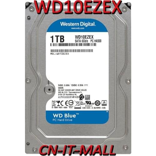 3.5 WD10EZEX 1TB SATA 7200RPM SATA 6Gb/s 64M Cache 3.5" WD Blue Hard Drive