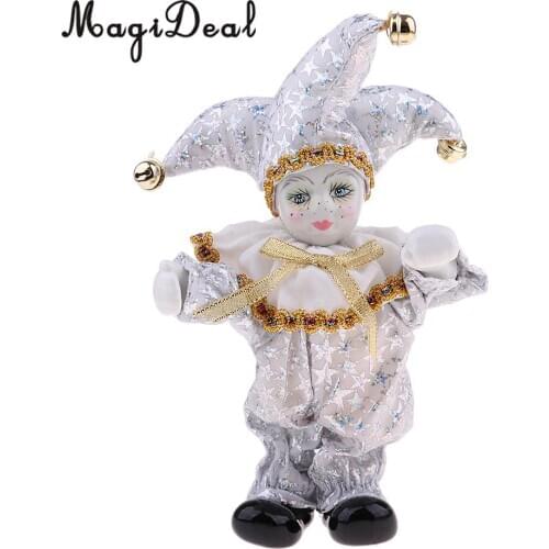 5inch Cute Italian Eros Porcelain Triangel Doll in Costume Home Decoration White