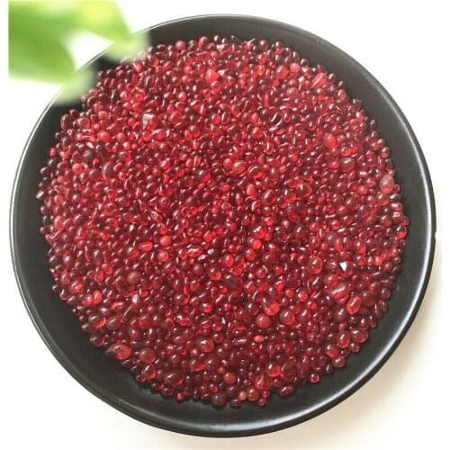 50g 2-5mm K5 Red Glass Gravel Glaze Stone Rock Polished Aquarium Lucky Specimen Fish Tank
