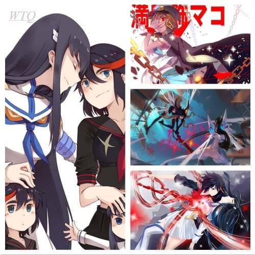 Anime Posters Lychee Japanese Anime KILL La KILL Retro Posters Canvas Painting Wall Decor Poster Wall Art Picture Home Decor