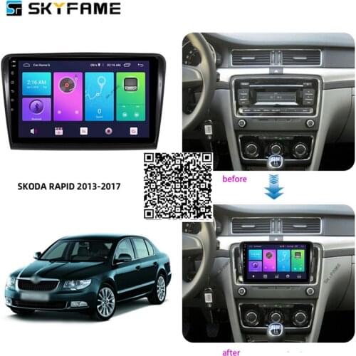 SKYFAME Car Accessories Radio Stereo For Skoda Rapid 2012 2013-2017 Android Multimedia System DSP GPS Navigation Player