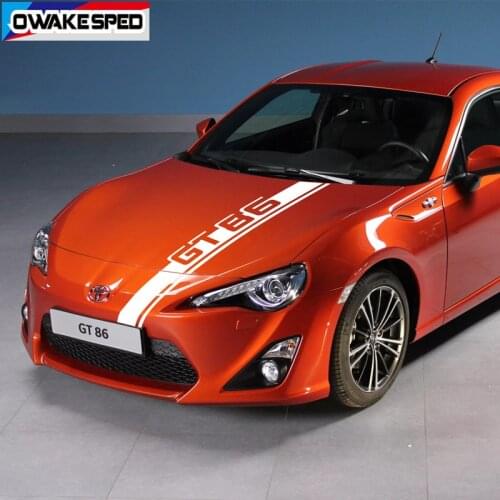 Car Hood Bonnet Sticker Auto Engine Cover Decor Vinyl Decals Exterior Accessories For Toyota-86 GT Racing Sport Stripes