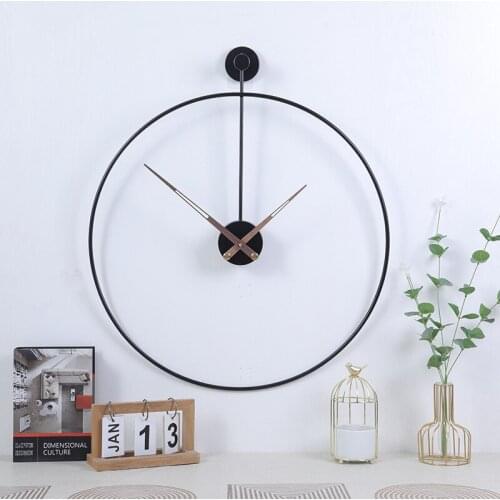 Simple Creative Wall Clock Nordic Metal Bedroom Luxury Art Large Silent Wall Clock Nordic Orologio Da Parete Home Decor DG50WC