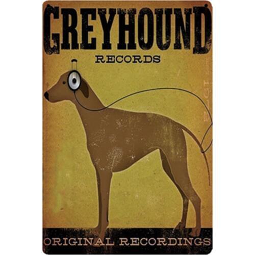 [ Kelly66 ] Greyhound Dogs Metal Sign Tin Poster Home Decor Bar Wall Art Painting 20*30 CM Size y-2015