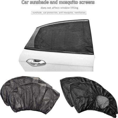 2PCs Car Side Window Sunshade Car Anti - Mosquito Curtain Car Gauze Camping Self - Driving Equipment Cover Car Side Sunshade