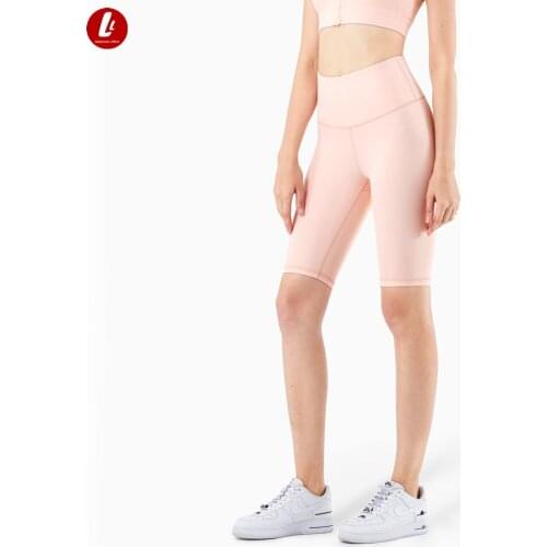 LULUBANANA BARE Second Skin Feel Workout Fitness Gym Biker Shorts Women High Waist Squat Proof Athletic Exercise Sport Shorts
