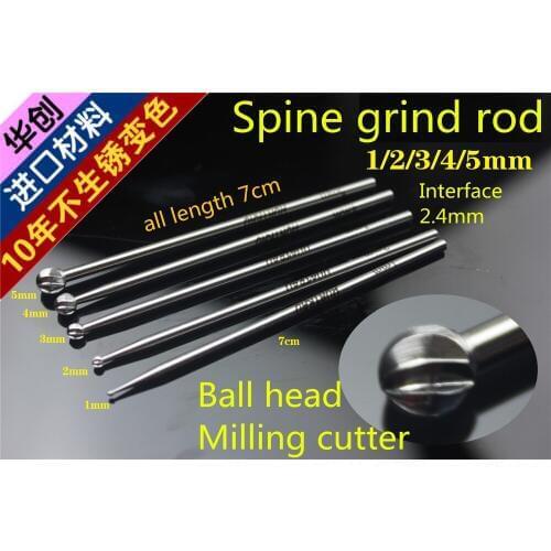 Medical Small animal orthopedic instrument round Fissures ball head Milling cutter Spine polish stick Joint grind ball Electric