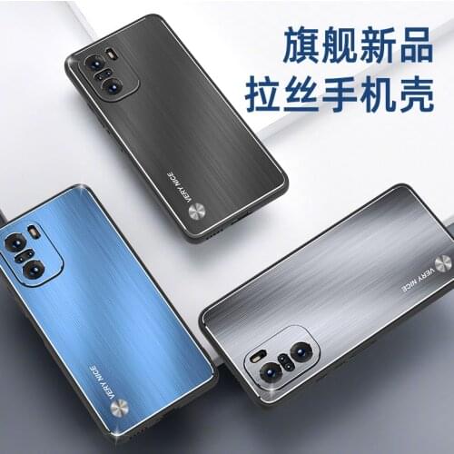 Metal Brushed Mobile Phone Case For Xiaomi Poco F3 Case Len Camera Shockproof Protective Soft Bumper Cover Poco F3