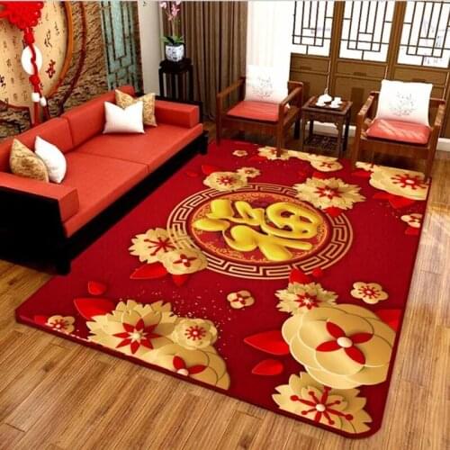 Fashion Chinese style decoration home carpet living room bedroom area carpet childrens room play carpet