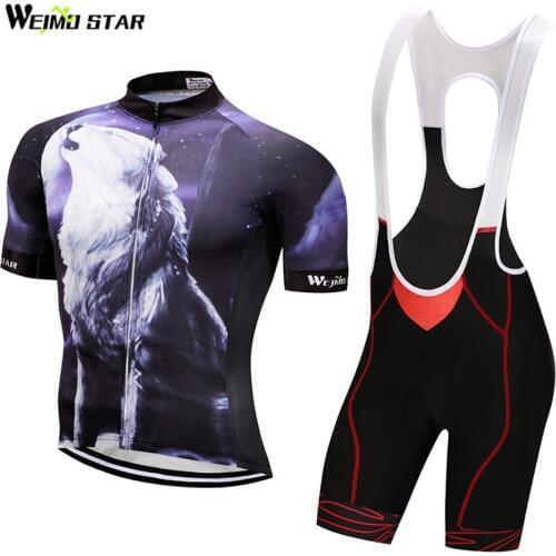 Wolf Shirt Cycling Jersey WEIMOSTAR Men Bike cycling clothing Bicycle Short Sleeve maillot ciclismo MTB Bike Jersey Shirt