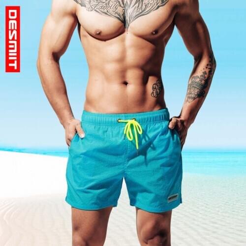 Men Mesh Quick Dry Beach Shorts Summer Loose Breathable Male Running Fitness Gyms Workout Sports Shorts