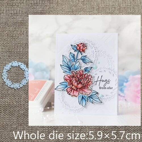 New Design Craft Metal stencil mold Cutting Dies LEAFY CIRCLE decoration scrapbook die cuts Album Paper Card Craft Embossing