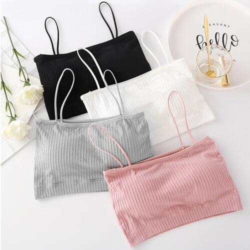 Perfering Elastic Gathering Bralette Push Up Bra Summer Anti-light Korean Style Wild Bra Tube Top Sexy No Rims Bra