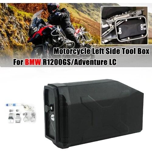 Motorcycle Plastic Tool Box For BMW R1200GS ADV LC 2013-2019 R 1200 R1250 GS Waterproof Left Side Bracket Toolbox Werkzeugkoffer