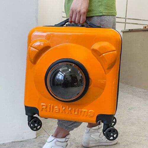 Pet Trolley Bag Cat Backpack Cat Carrier Fat Cat Bag Breathable Transport Travel Bag Dog Space Capsule Pet Astronaut