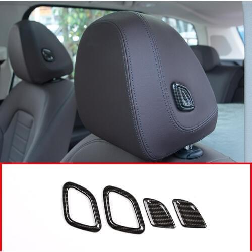Carbon Fiber For BMW X3 X4 G01 G02 3 Series G20 G28 325li 2018-2019 Car Headrest Button Decorative Cover Trim Car Accessories