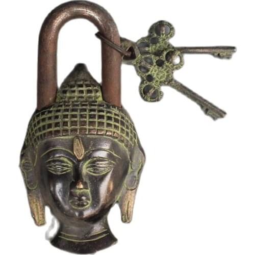 Pure bronze statue lock of Nepal
