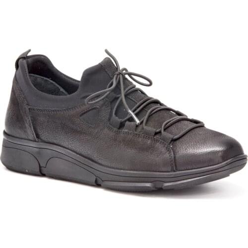 Venus 2151201K Black 2022 Winter Season Women Shoes Attached Real Cow Leather Casual Flat Heel Flexible Casual Stylish Business office Lift