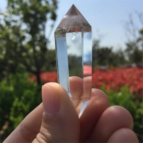 1pcs transparent clear quartz crystal wand point reiki healing as gift for meditation