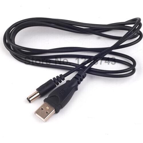 1PCS USB to Power Cable 5.5 * 2.1 Seat 5V Power Supply Line 1.5 Meters
