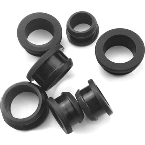 10PCS Black Silicone Rubber Snap-on Grommet Plug Bung Cable Wiring Protect Bush 2-30mm