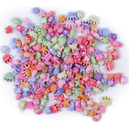 100/200Pcs Animal Round Shape Mixed Loose Beads Acrylic Beads For Jewelry Making DIY Necklace Bracelet Earring Accessories