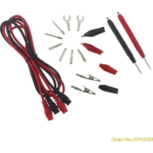 New High quality 16pcs/Set Multifunction Digital Multimeter Probe Test Lead Cable Alligator Clip