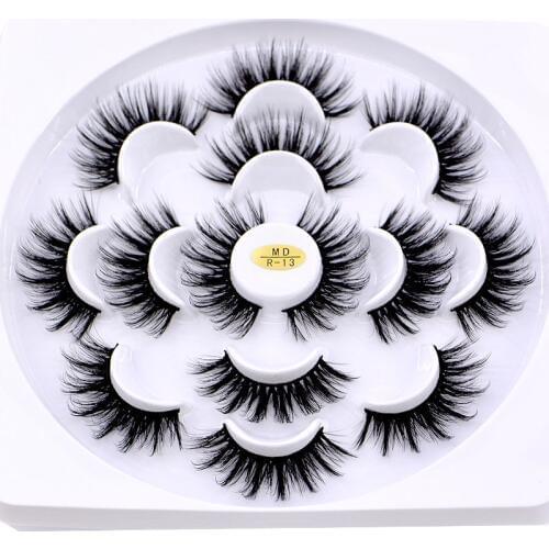 2/4 / 7pairs natural false eyelashes fake lashes long makeup 3d mink lashes eyelash extension mink eyelashes for beauty