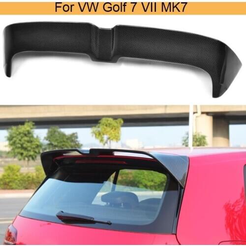 Car Rear Trunk Roof Spoiler Wing For VW Golf VII 7 GTI R Hatchblack 2014 - 2017 Non Standard Rear Spoiler Wing Carbon Fiber