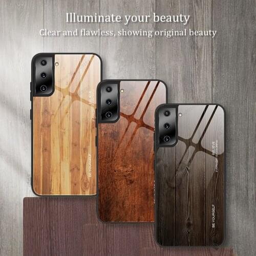 For Samsung Galaxy S21 Case Hard PC Wood grain Cover For Samsung Galaxy S30 Case For Samsung S21 Plus S21Ultra S30 + Coque