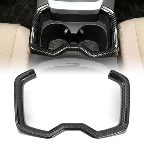 For 2019 2020 Toyota RAV4 Carbon Fiber ABS Car Inner Water Cup Holder Frame Cover Trim