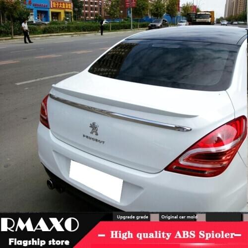 For Peugeot 308 Spoiler 2014-2016 Peugeot 308 spoiler High Quality ABS Material Car Rear Wing Primer Color Rear Spoiler