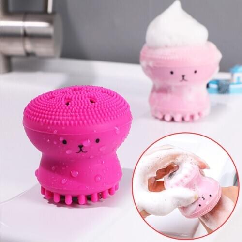 Double Headed Jellyfish Small Octopus Face Wash Brush Facial Brush Facial Cleanser Sponge Cleanser