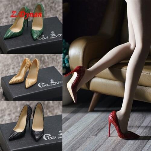 Feeltoys FT024 1/6 Female Leather shoes Model High heels shoes for 12 inch tbleague phicen S42 S43 S34 S35Action Figure Body